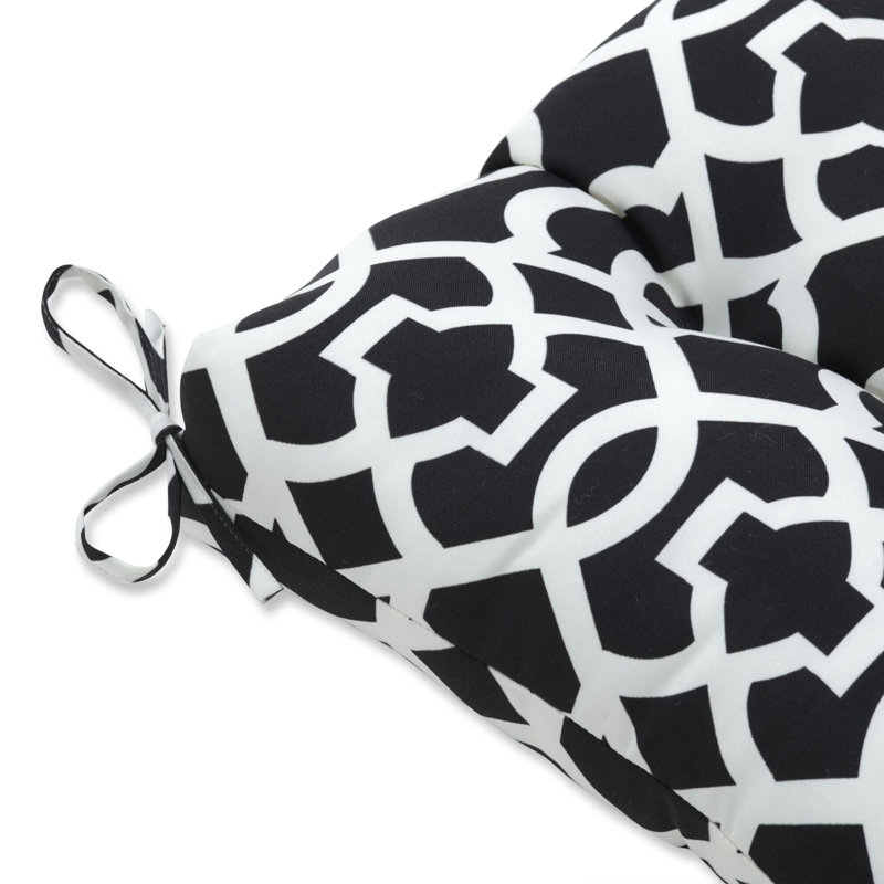 Coussin de siège intérieur / extérieur Abdulazis, L 60 po, Noir