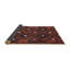 Tapis de zone orange/noir contemporaine-1049378563