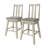 5-Piece Counter-Height Dining Set with Slat-Back Chairs and Square Table, Antique Grey-1969771773