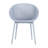 Holiday - 4-Pack Modern Lounge Chairs – Indoor/Outdoor All-Weather PP Plastic With 55 Inch White Modern Long Table - Indoor/Outdoor- Lightweight PP Tabletop With Metal-329434178