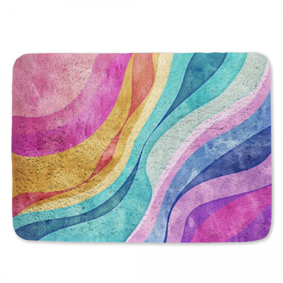 Abstract Bath Mat Art Bathroom Decor Eclectic