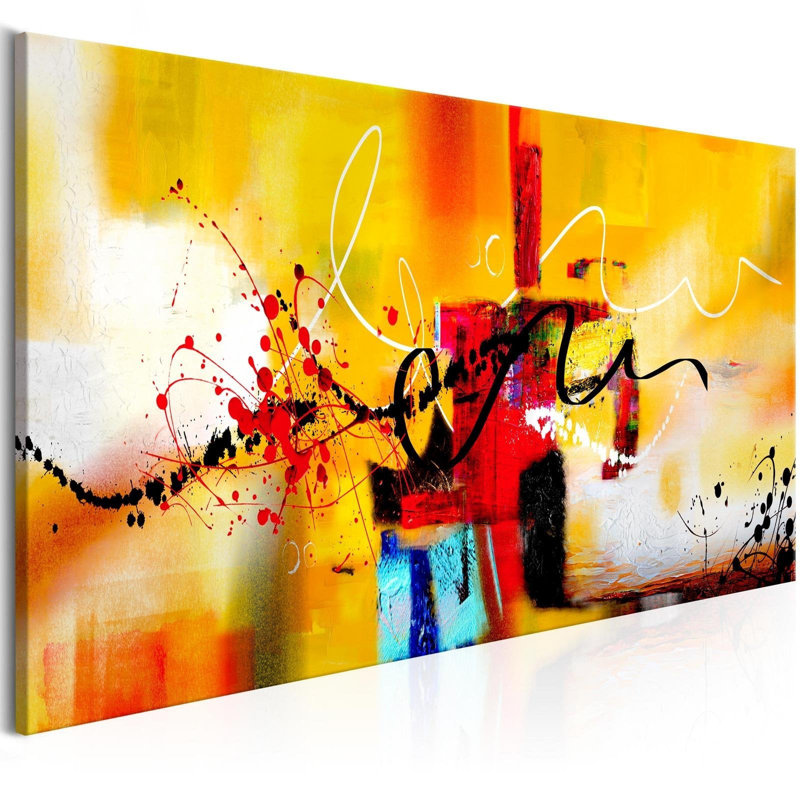 «Crazy Serpentines Orange Narrow», impression sur toile tendue, H 16 po x l 47 po x P 1 po