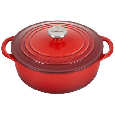 Le Creuset Two-Toned Red Cast Iron Soup Pot With Lid