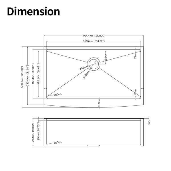 Dimensions du produit
