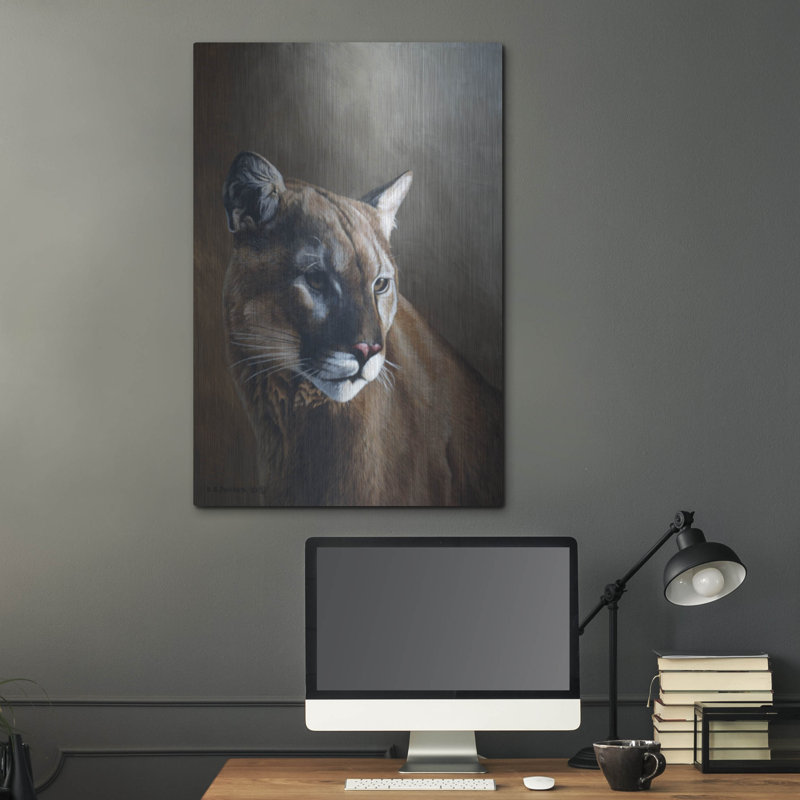 "Cougar" par Ron Parker, H 36 po x l 24 po