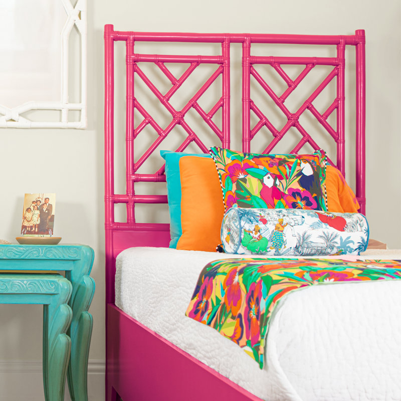 Chippendale Standard Bed, Twin, Hot Pink
