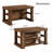55'' Large Home Bar Unit, 3-tier Pub Table With Storage Shelves, Modern Bar Table For Kitchen, Bistro, Living Room-46481149