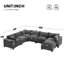 Canapé modulaire de 117,5 po avec repose-pieds de rangement mobile, canapé 7 places en forme de U, siège large et combinaison libre, canapé surdimensionné en chenille-222367408