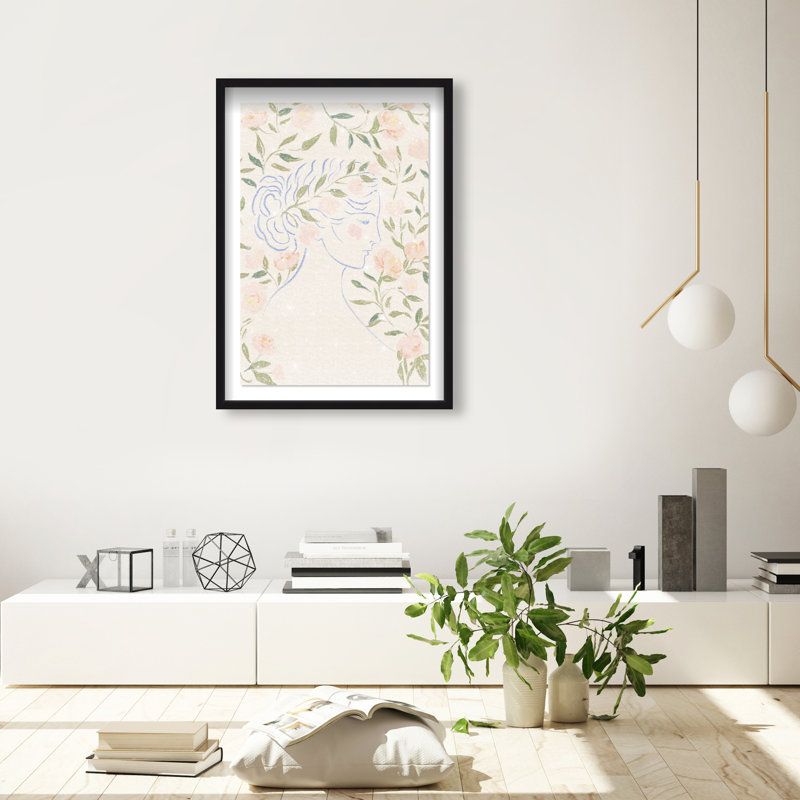 Blooming Hera Print by Oliver Gal, 37.5"H x 25.5"W, Black Shadowbox
