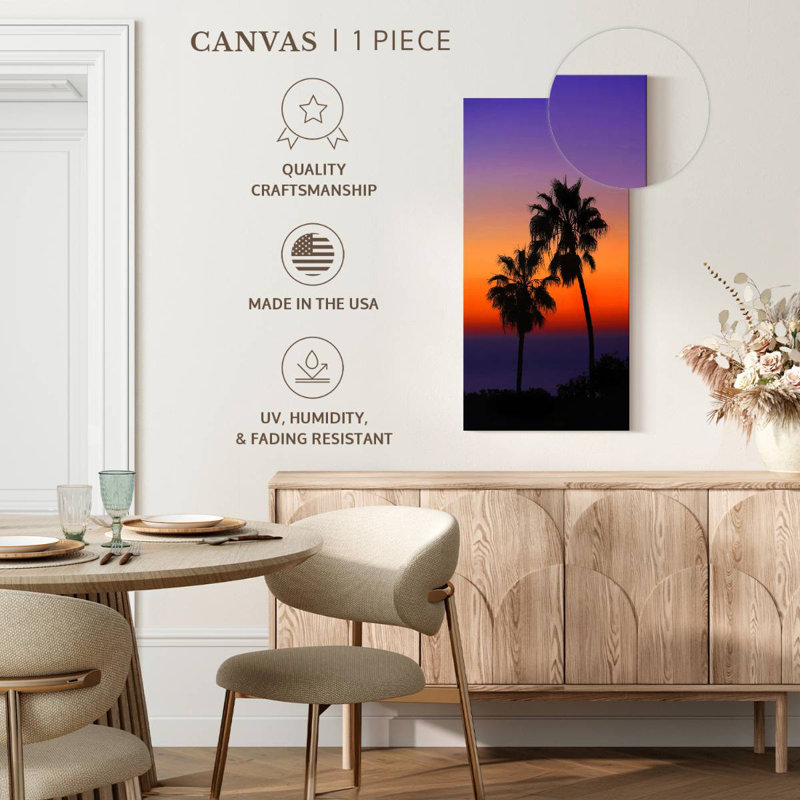 Palm Trees Colorful Sky, 30" H x 15" W