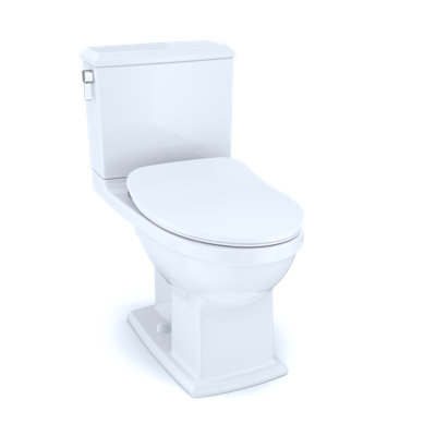 TOTO® Connelly® Two-Piece Elongated Dual Flush 1.28 and 0.9 GPF Toilet with CEFIONTECT®, WASHLET®+ Ready, Cotton White