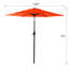 Parasol de marché 7,5 pi avec inclinaison à bouton-poussoir et relevage à manivelle-129871543