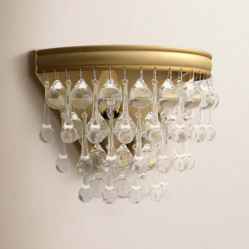 Stoneham Flush Mounted Sconce, Vibrant Gold