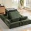 Velours côtelé 4 places Army, suède confortable, structure stable, convient aux grands parents, support doux