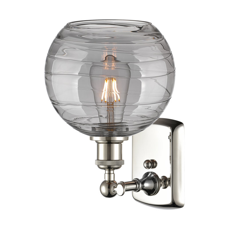 Metter 1 - Light Single Globe Pendant 8SM, Polished Nickel