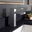 Robinet de salle de bain noir mat Ara, robinet de lavabo monotrou pour meuble-lavabo, ensemble de drain à bouton-poussoir en métal, chrome-14622355