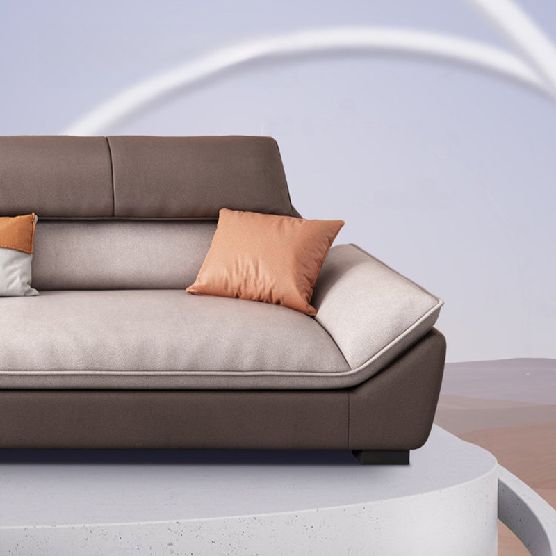 Canapé modulaire kaki en polyester, H 35,43 po x l 86,61 po x P 37,4 po