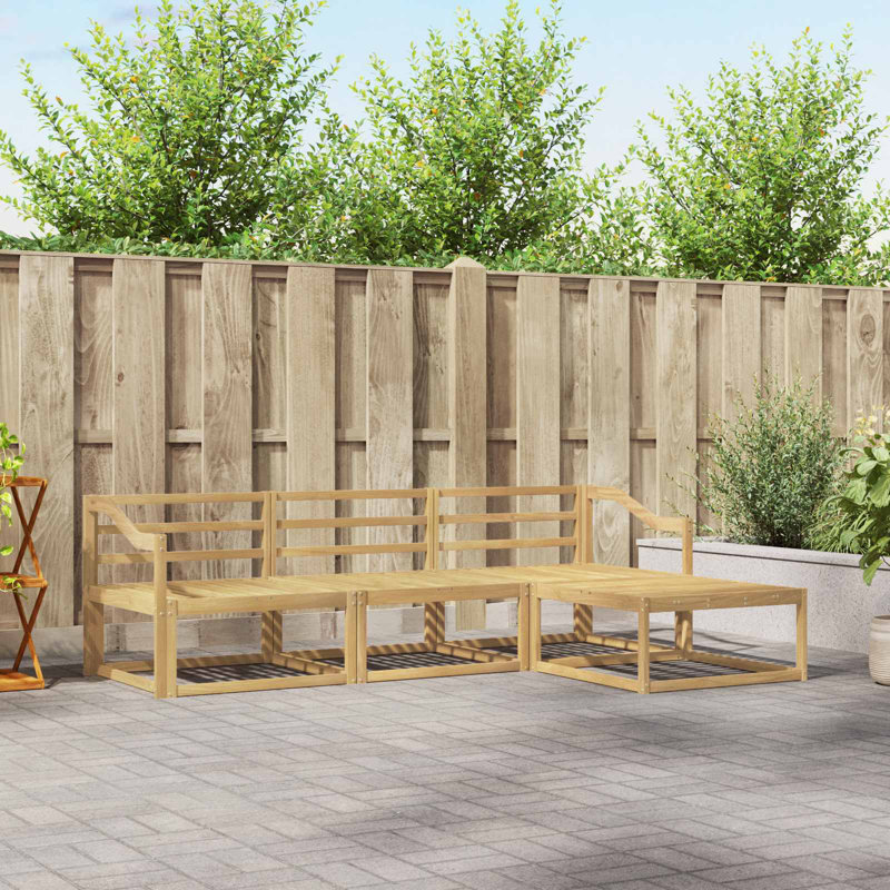 245.5cm Wide Patio Sectional Set, 4
