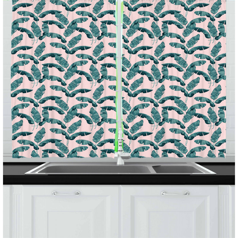 Floral Tailored Kitchen Curtain