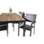 Aradhya 6 - Person Acacia Solid Wood Patio Dining Set Rectangular Table