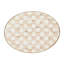 Mocha Check Oval Platter-1374545994