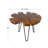 Handcrafted Solid Wood Round Top Hairpin Leg Modern End Table
