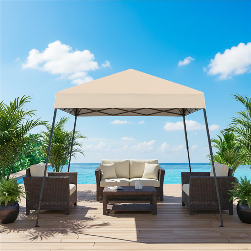 3x3 M Pop Up Canopy Outdoor Tent with Carry Bag, Beige