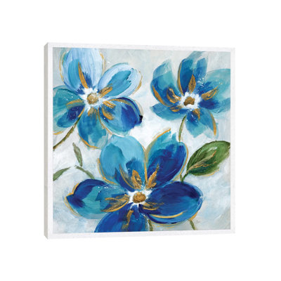 Flowering Blues I 1 Piece Wall Art on Canvas