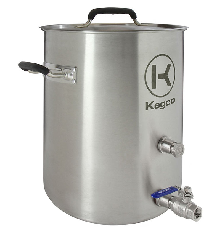 Kegco Metal Brew Kettle, 18.75" H x 21.5" W x 19" D