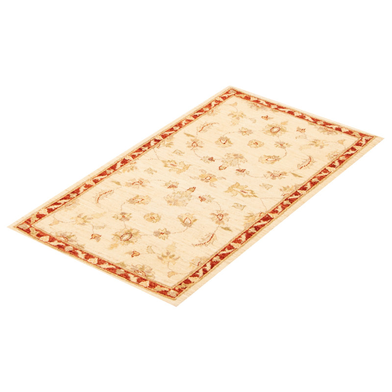 Tapis unique en laine noué à la main 2 pi 4 po x 4 pi 2 po nouvel âge Kelesia
