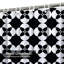 Rideau de douche à motif de treillis géométrique avec 12 crochets-1466173054