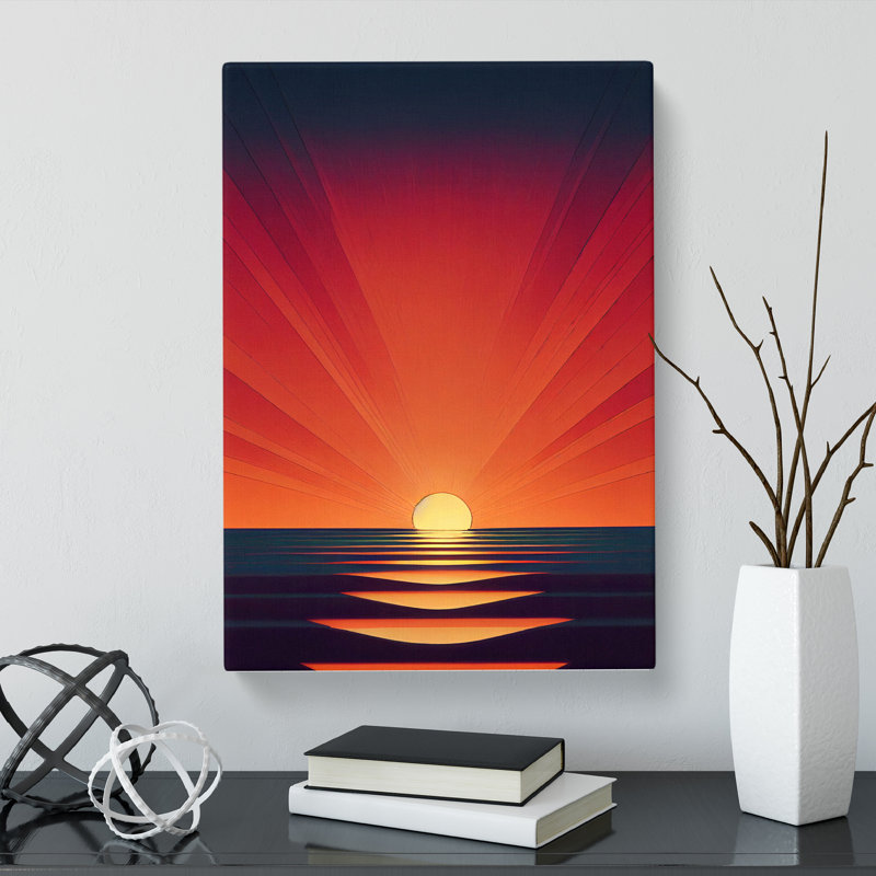Aldous Sunset Minimalism Vol.1 - Wrapped Canvas, 50cm H x 35cm W