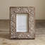 Iksu Antique White Floral Mango Wood Photo Frame-1765229161