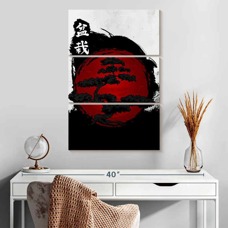 Harnek japonais Bonsai Kanji, H 32 po x l 20 po