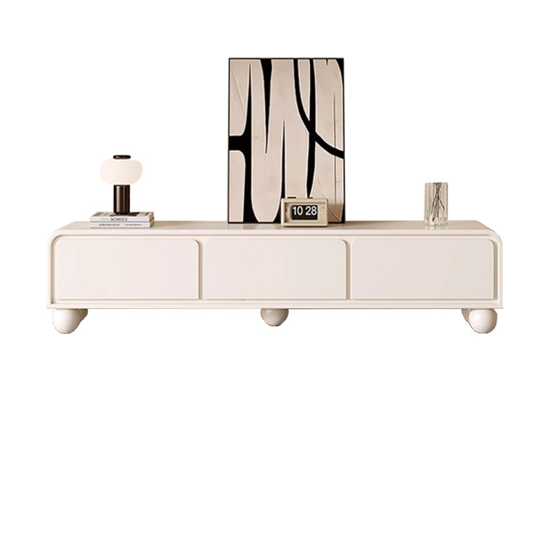 Meuble télé en bois avec tiroirs, H 16,53 po x L 70,86 po x l 13,78 po