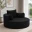 Fauteuil d'appoint pivotant à 360 ° avec 3 coussins amovibles-152624617