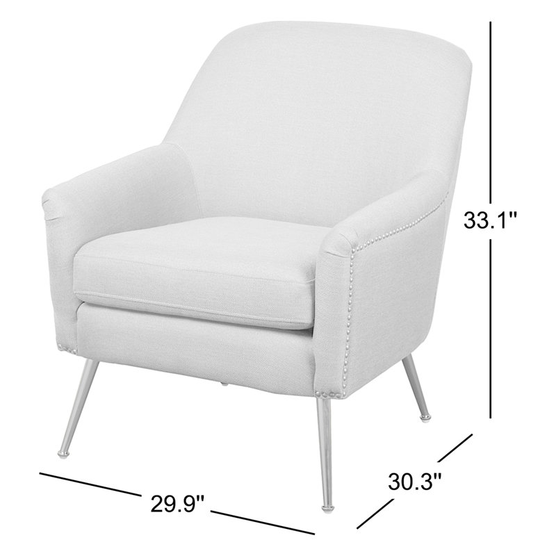 Fauteuil en polyester 29,9 po Beauford, Mélange de polyester blé