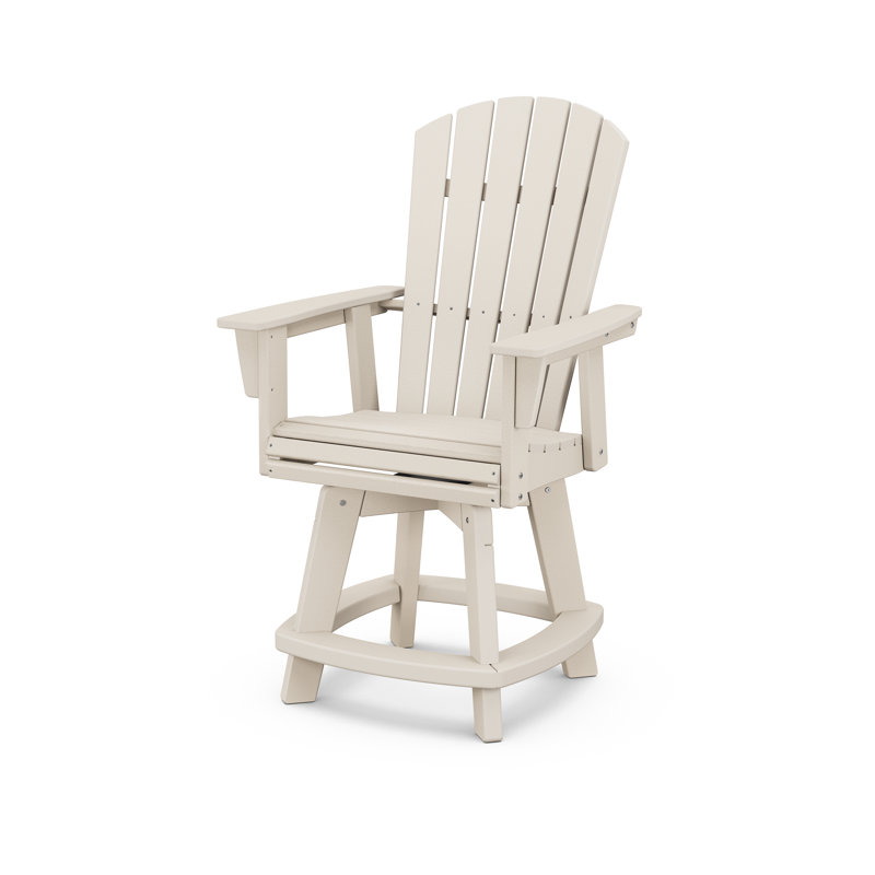 Chaise de comptoir pivotante Nautical Curveback Adirondack, 23,25 po, Sable