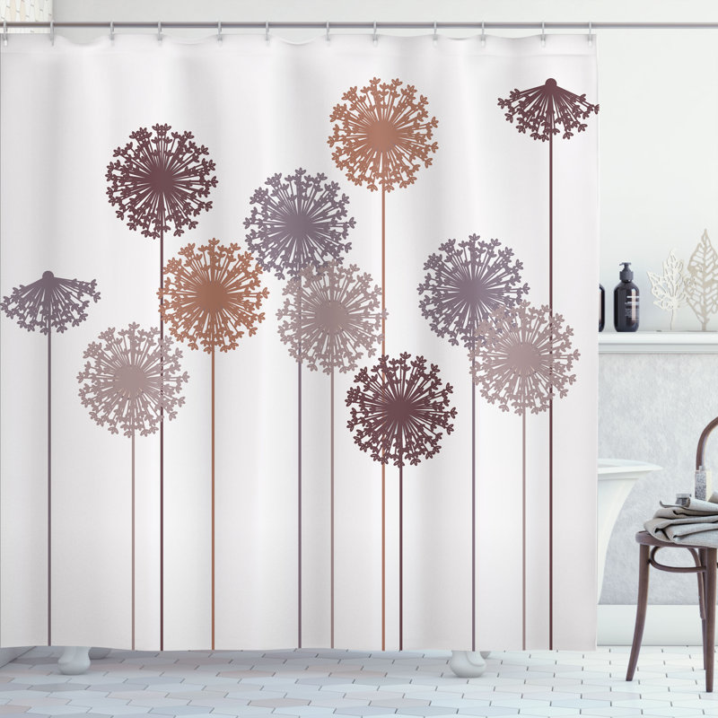 Mixed Shower Curtain with Hooks Included, 75" H x 69" W, Coconut Cream
