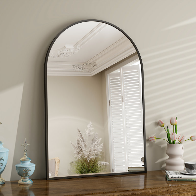 Miroir de salle de bain Yazlen Cornelia, 30 po x 20 po, Noir
