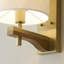 Solid Wood and Steel Armed Sconce