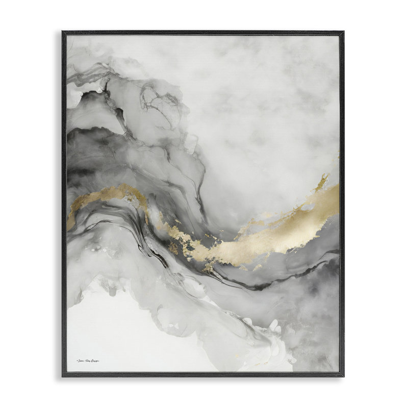 «Grey & Glam Geode», art de la giclée encadrée par Seven Trees Design, Giclée encadrée noir minuit, H 14 po x l 11 po