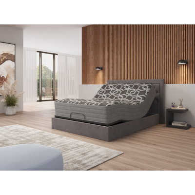 12" Queen Mattress With Smooth Foam Texture, Medium Sleeping And Cool Ice Cover Feature, 2" Merged Copper Gel, Silver, Graphite For Enhanced Airflow Reduction, Hd Core, Foam, Adjustable Compatible