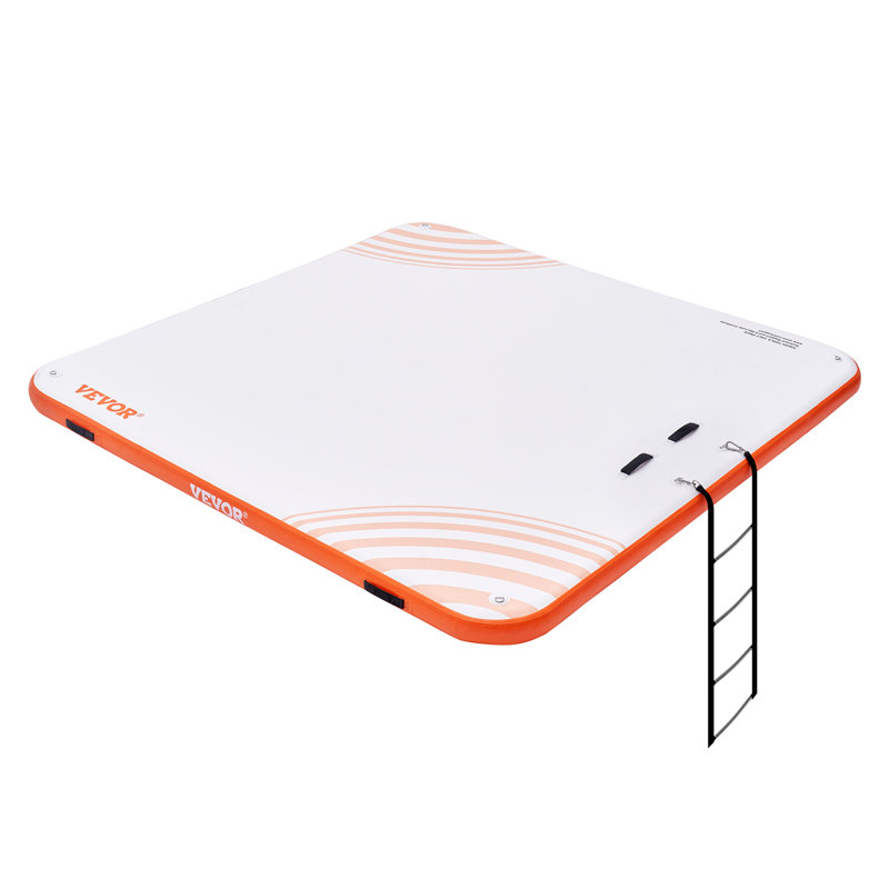 10 x 10FT Inflatable Dock Platform with Portable Carrying Bag & Detachable Ladder
