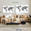 Carte du monde Aliaz BW Stripes-108027129