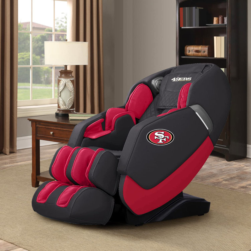 Fauteuil de massage inclinable chauffant en similicuir à largeur réglable