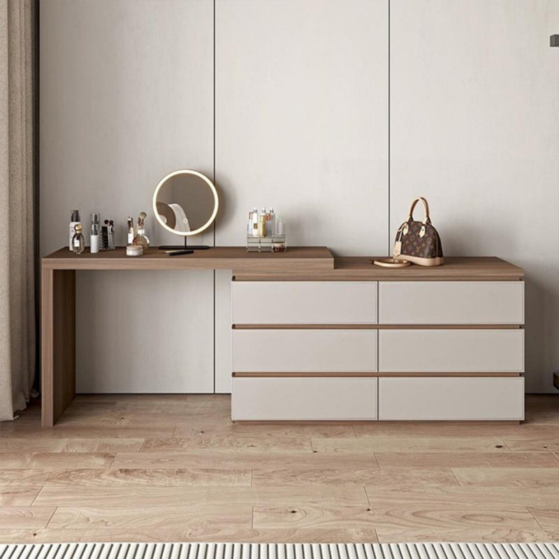 Makeup Vanity with Light mirror,6 drawers