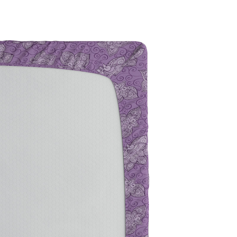 Microfiber Floral Fitted Sheet, Full Fitted Sheet