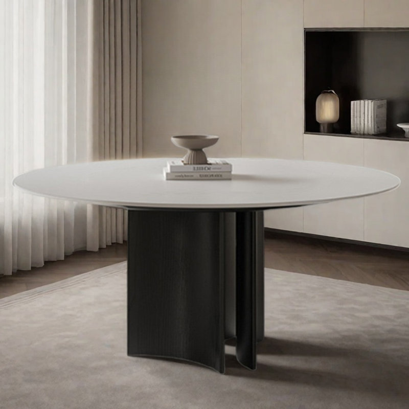 Table de salle à manger Wabi-Sabi Esthétique, H 29,5 po x L 47,2 po x l 47,2 po