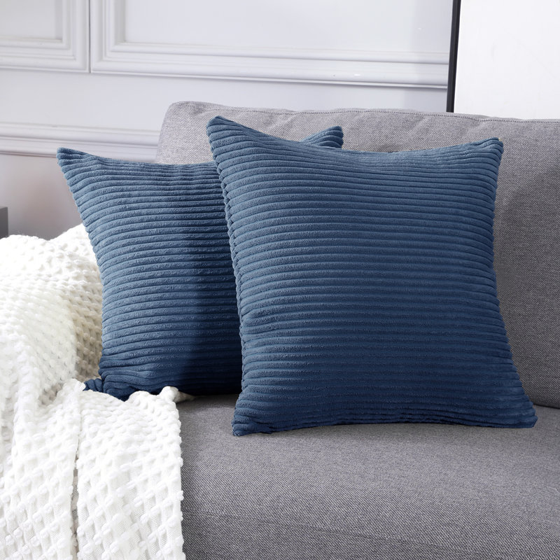 Avah Scatter Cushion Cover, 51cm H x 51cm W x 1cm D, Navy Blue